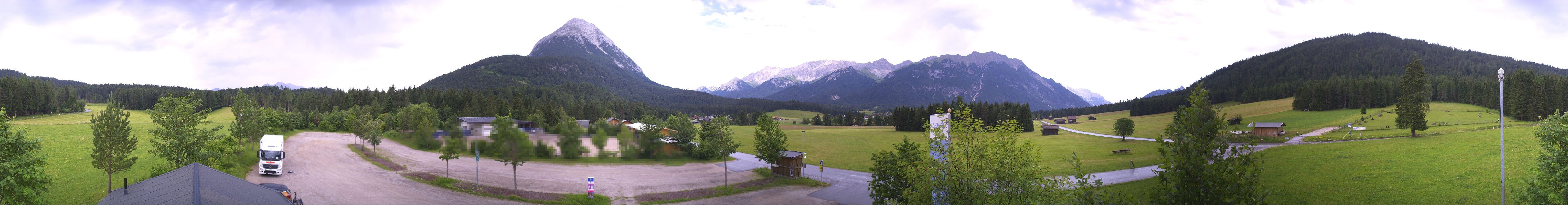 Archiv Foto Webcam Leutasch Moos - Rödlach Parkplatz