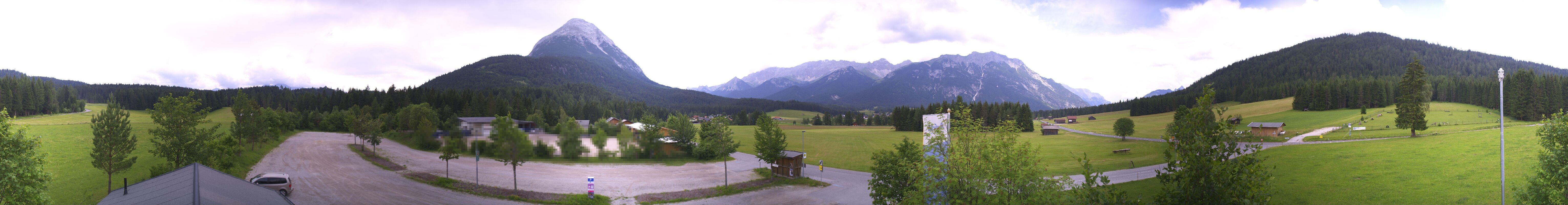 Archiv Foto Webcam Leutasch Moos - Rödlach Parkplatz