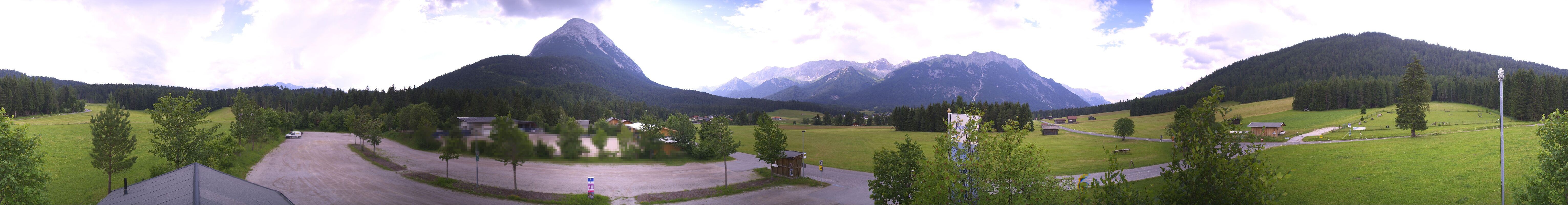 Archiv Foto Webcam Leutasch Moos - Rödlach Parkplatz