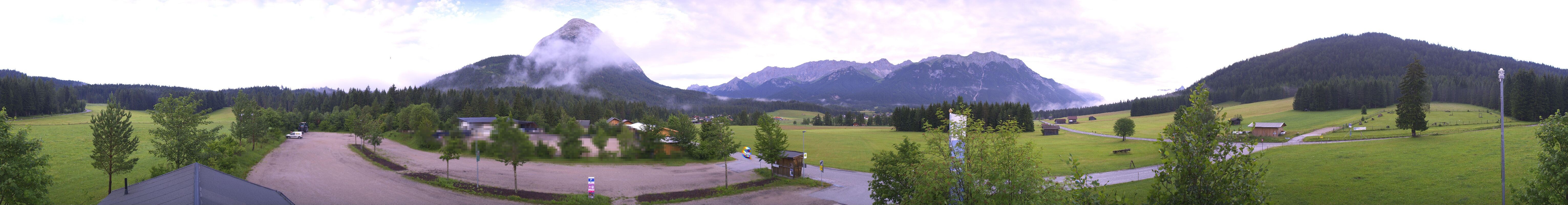 Archiv Foto Webcam Leutasch Moos - Rödlach Parkplatz