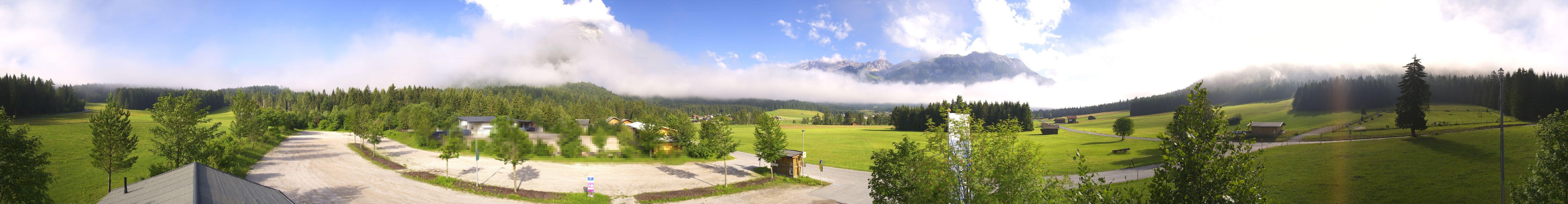 Archiv Foto Webcam Leutasch Moos - Rödlach Parkplatz