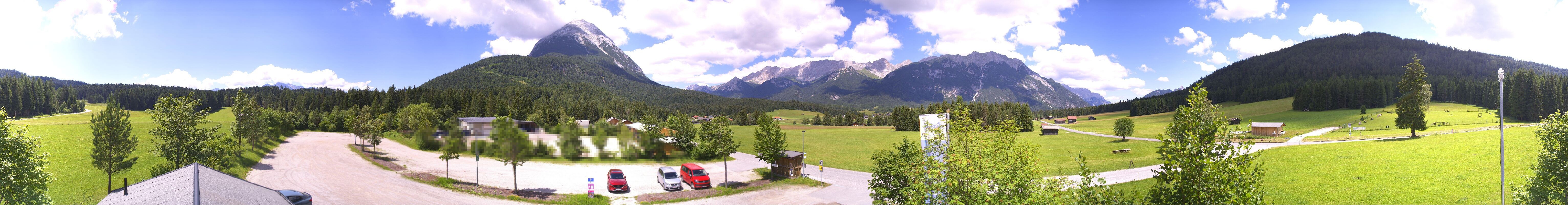 Archiv Foto Webcam Leutasch Moos - Rödlach Parkplatz