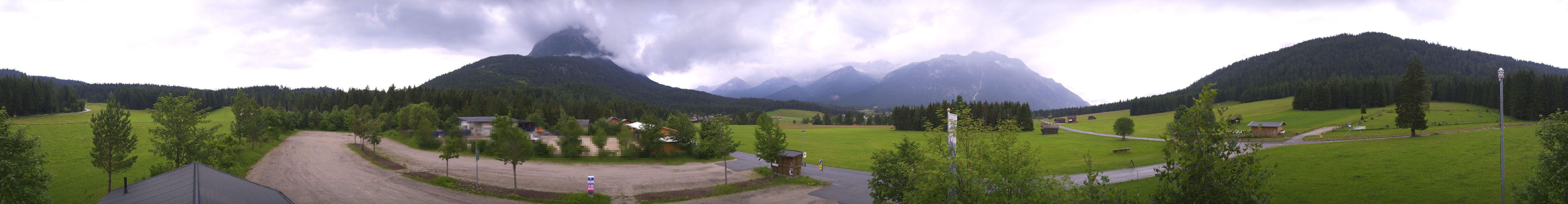Archiv Foto Webcam Leutasch Moos - Rödlach Parkplatz
