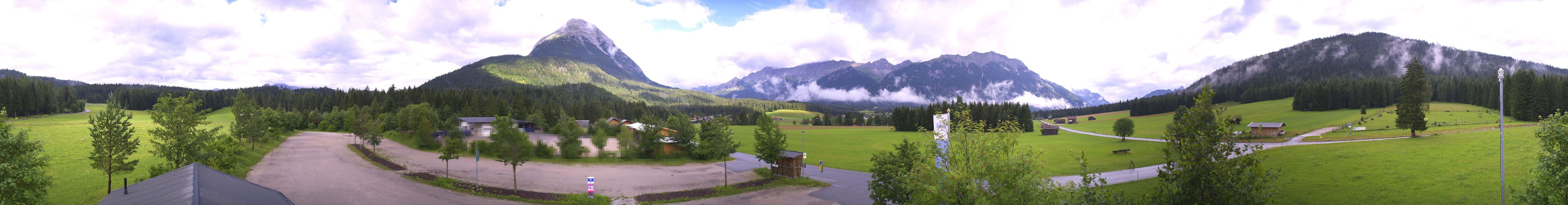 Archiv Foto Webcam Leutasch Moos - Rödlach Parkplatz