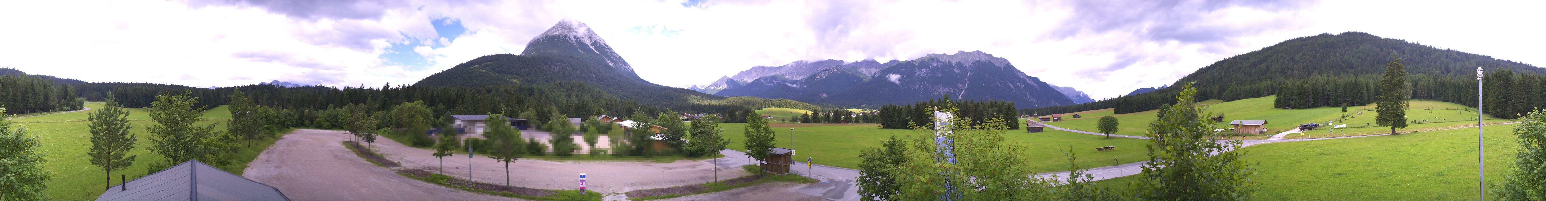 Archiv Foto Webcam Leutasch Moos - Rödlach Parkplatz