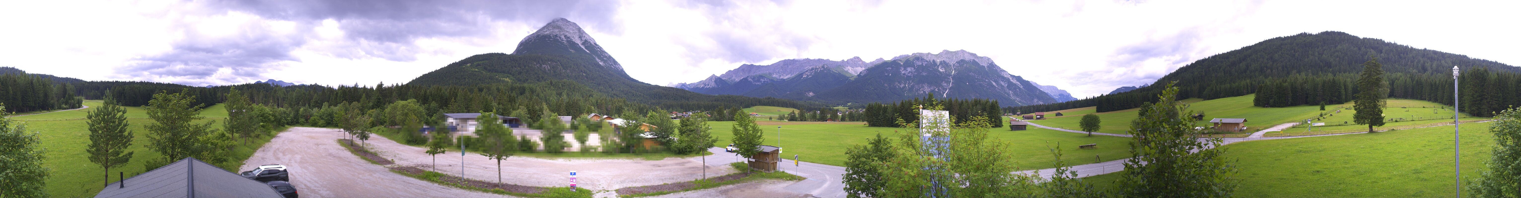 Archiv Foto Webcam Leutasch Moos - Rödlach Parkplatz