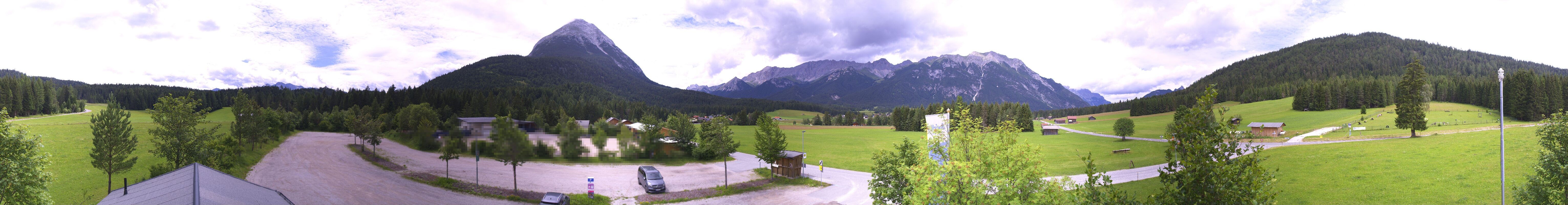 Archiv Foto Webcam Leutasch Moos - Rödlach Parkplatz