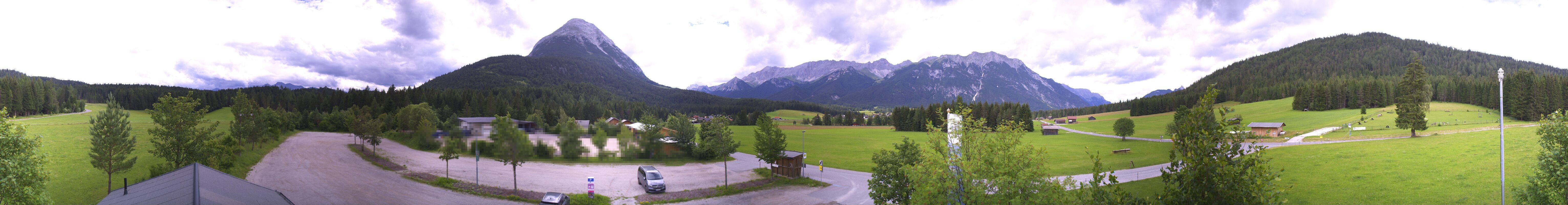 Archiv Foto Webcam Leutasch Moos - Rödlach Parkplatz