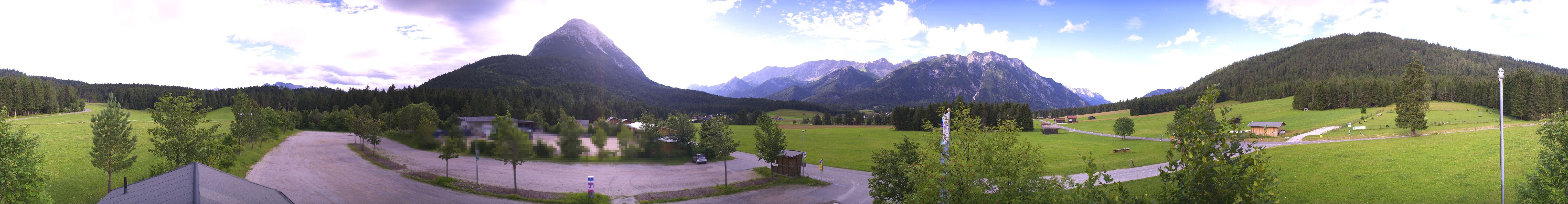 Archiv Foto Webcam Leutasch Moos - Rödlach Parkplatz