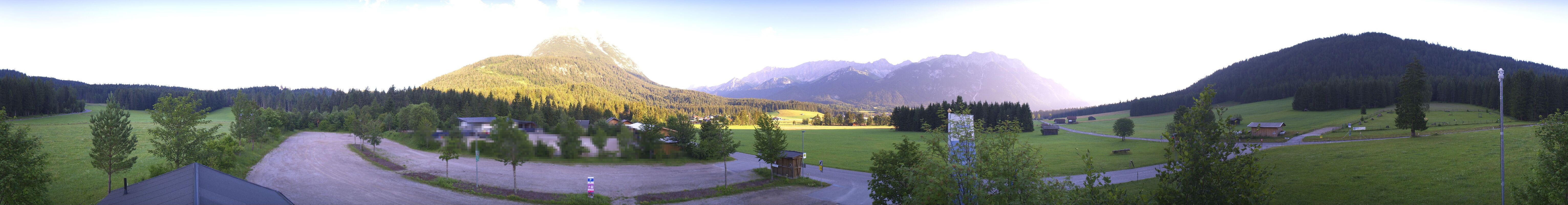 Archiv Foto Webcam Leutasch Moos - Rödlach Parkplatz