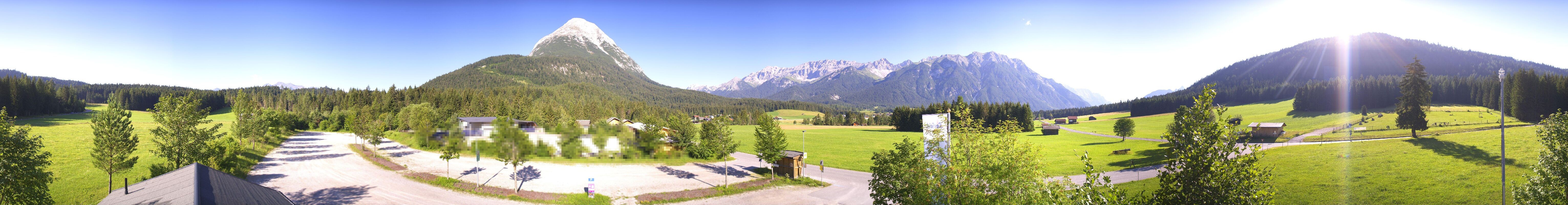 Archiv Foto Webcam Leutasch Moos - Rödlach Parkplatz