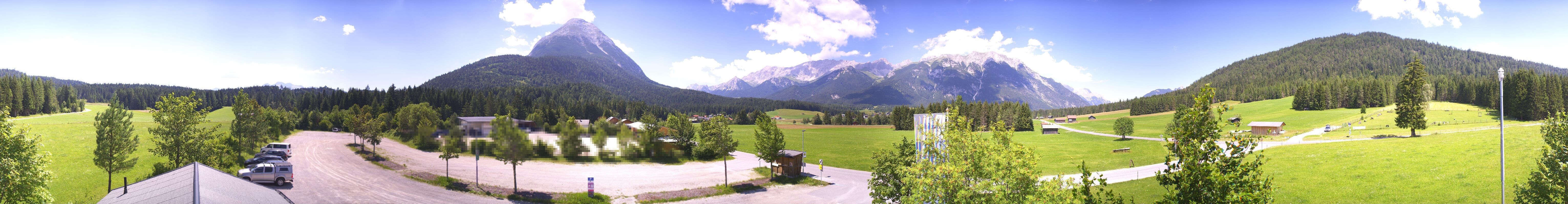 Archiv Foto Webcam Leutasch Moos - Rödlach Parkplatz
