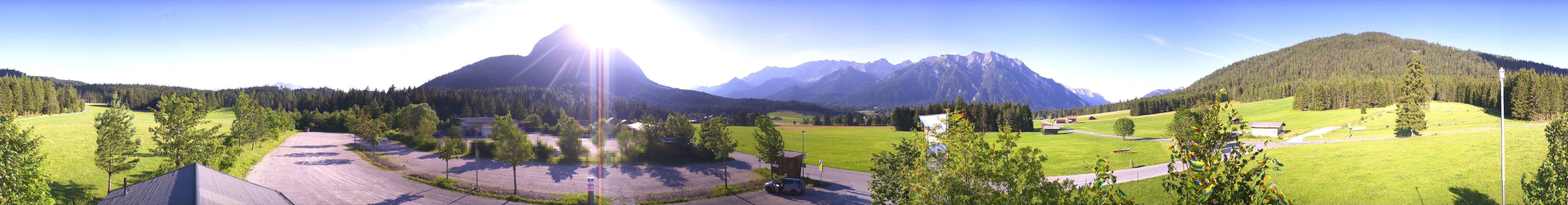 Archived image Webcam Leutasch Moos - Rödlach Parking