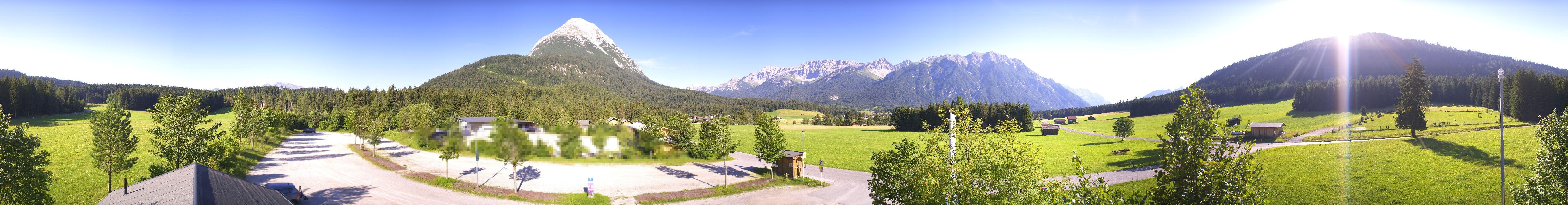 Archiv Foto Webcam Leutasch Moos - Rödlach Parkplatz