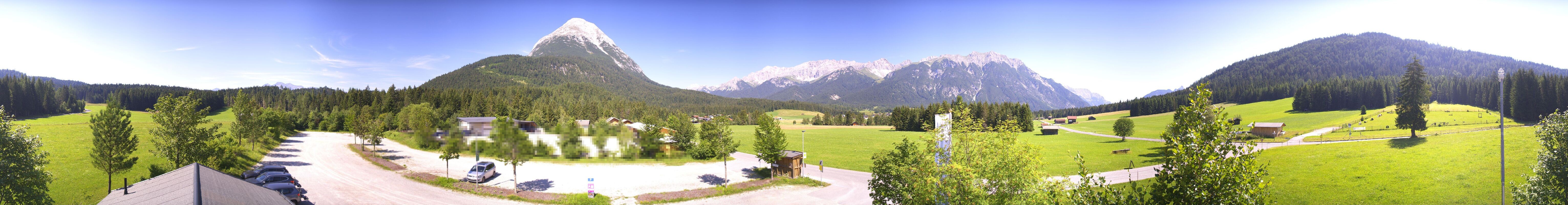 Archiv Foto Webcam Leutasch Moos - Rödlach Parkplatz