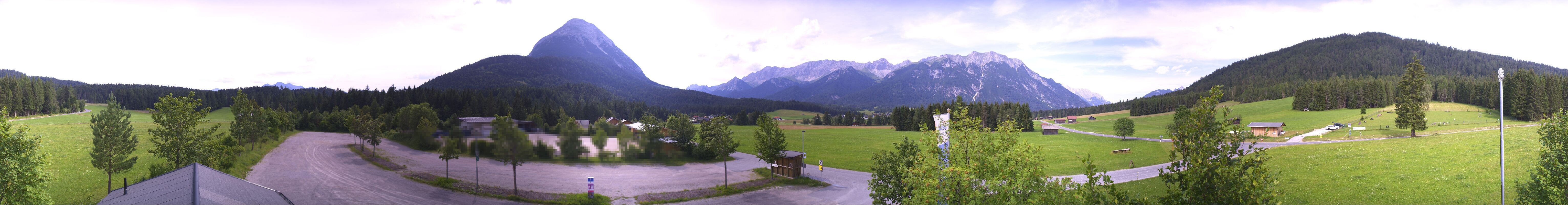Archiv Foto Webcam Leutasch Moos - Rödlach Parkplatz