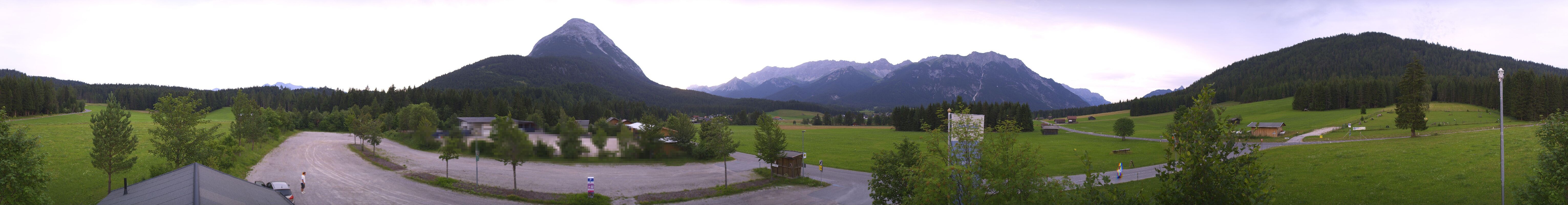 Archiv Foto Webcam Leutasch Moos - Rödlach Parkplatz