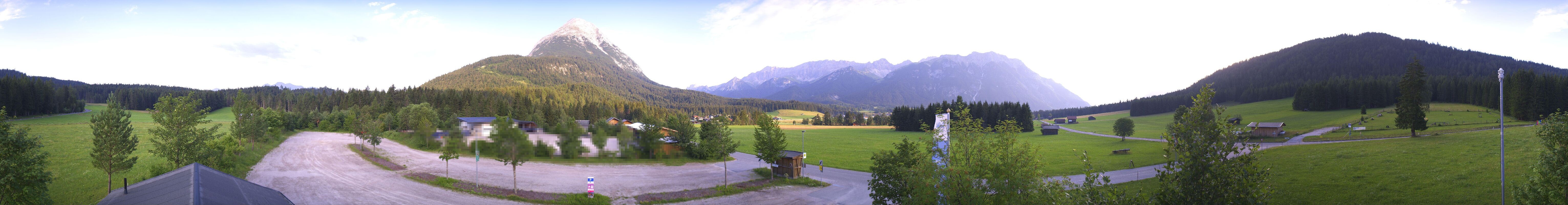 Archiv Foto Webcam Leutasch Moos - Rödlach Parkplatz