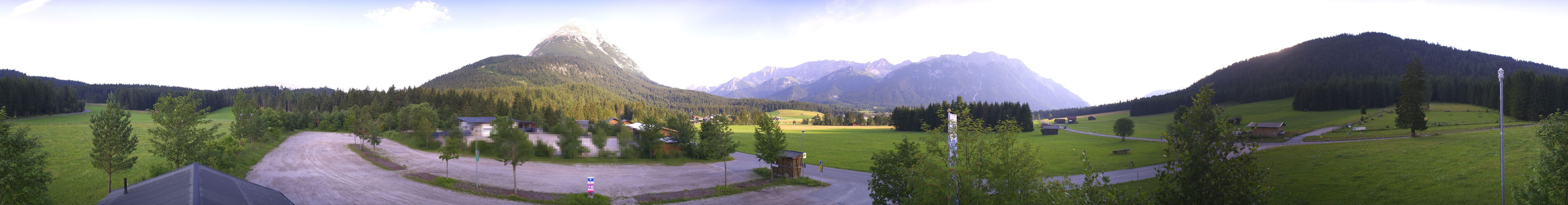 Archiv Foto Webcam Leutasch Moos - Rödlach Parkplatz