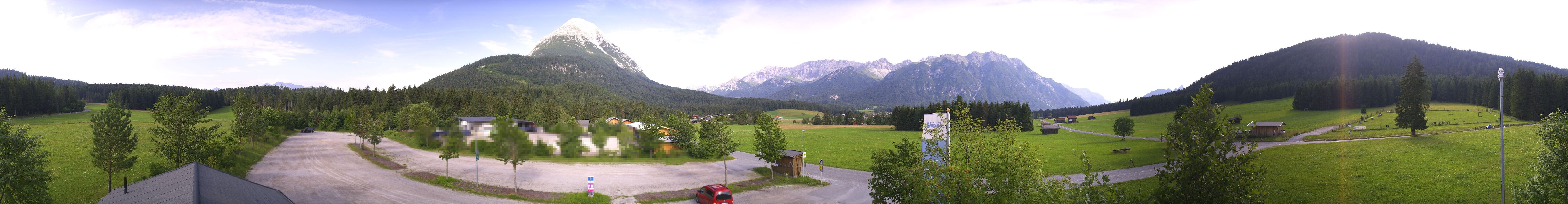 Archiv Foto Webcam Leutasch Moos - Rödlach Parkplatz