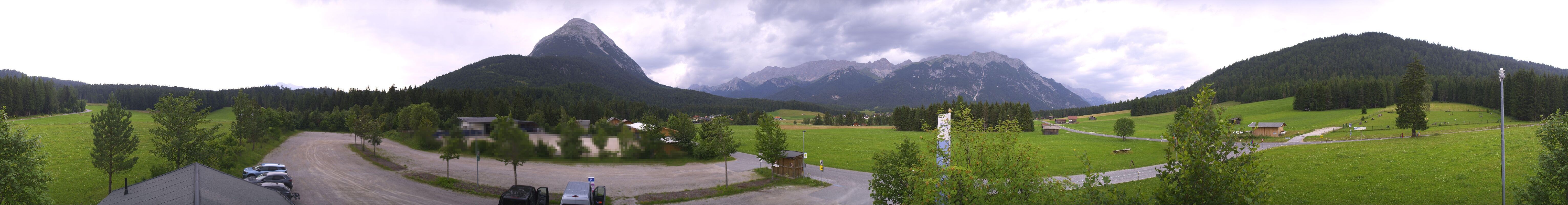 Archiv Foto Webcam Leutasch Moos - Rödlach Parkplatz