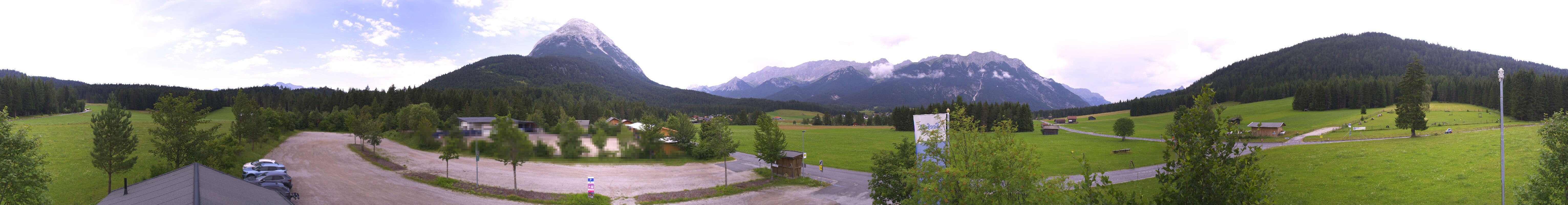 Archiv Foto Webcam Leutasch Moos - Rödlach Parkplatz