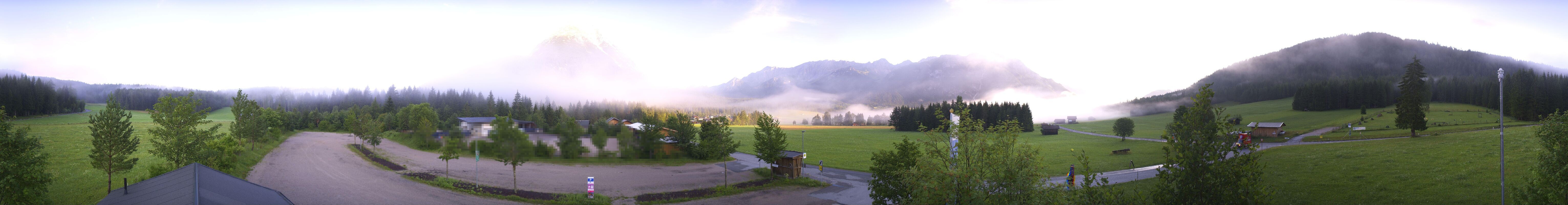 Archiv Foto Webcam Leutasch Moos - Rödlach Parkplatz