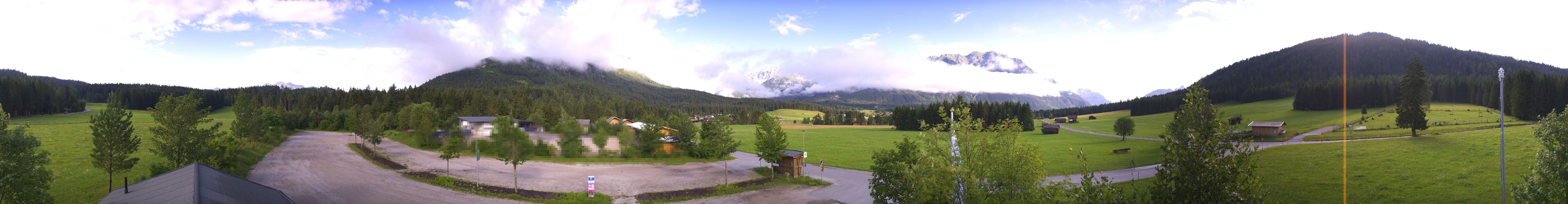 Archiv Foto Webcam Leutasch Moos - Rödlach Parkplatz