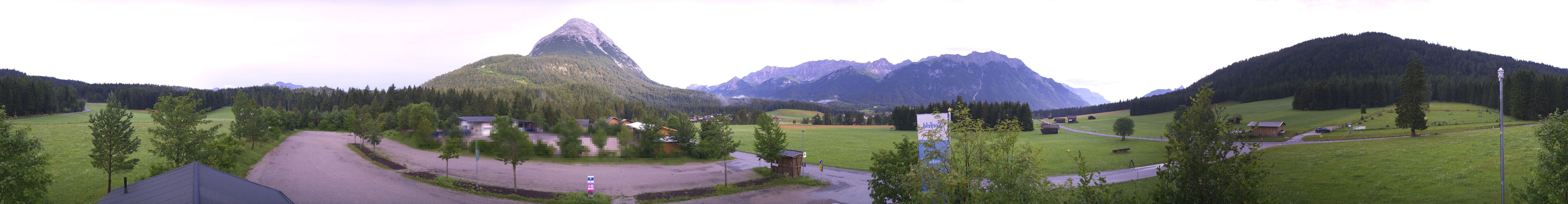 Archiv Foto Webcam Leutasch Moos - Rödlach Parkplatz