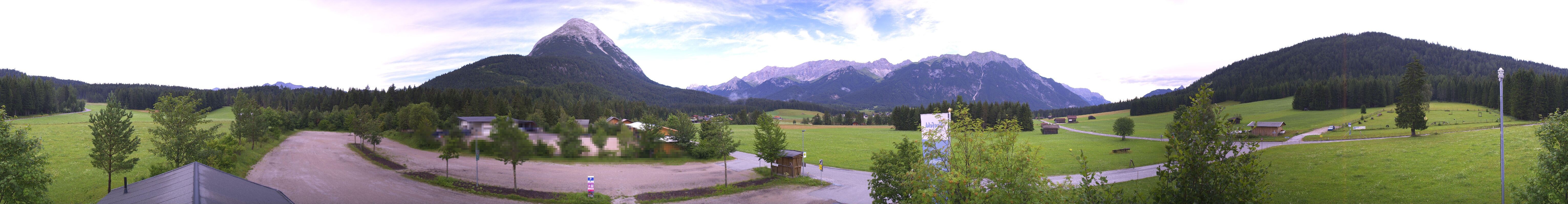 Archiv Foto Webcam Leutasch Moos - Rödlach Parkplatz