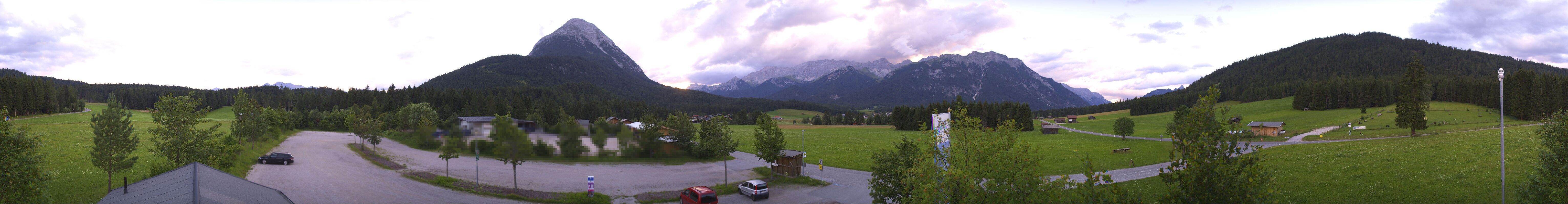 Archiv Foto Webcam Leutasch Moos - Rödlach Parkplatz