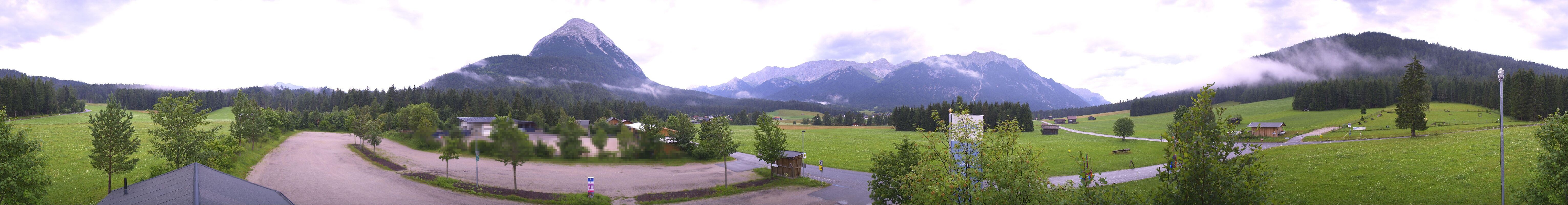 Archiv Foto Webcam Leutasch Moos - Rödlach Parkplatz
