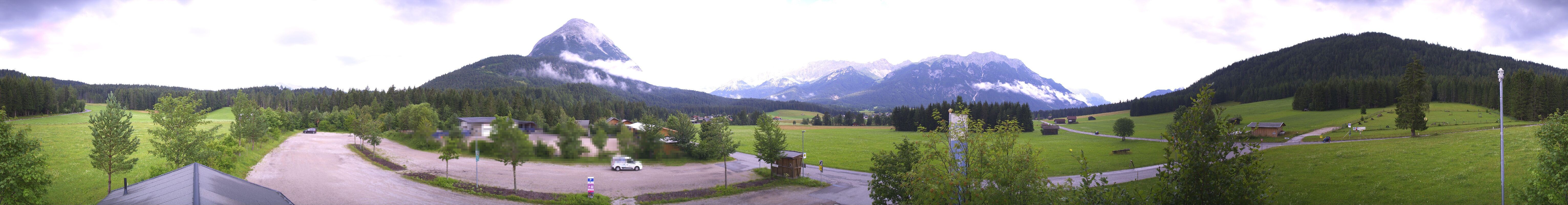 Archiv Foto Webcam Leutasch Moos - Rödlach Parkplatz
