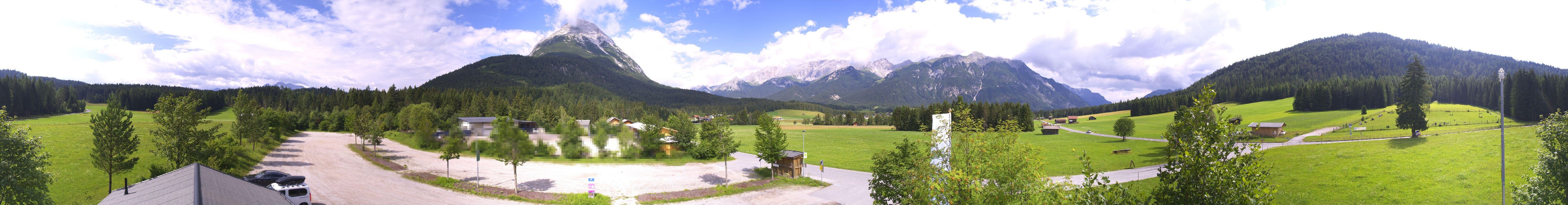 Archiv Foto Webcam Leutasch Moos - Rödlach Parkplatz