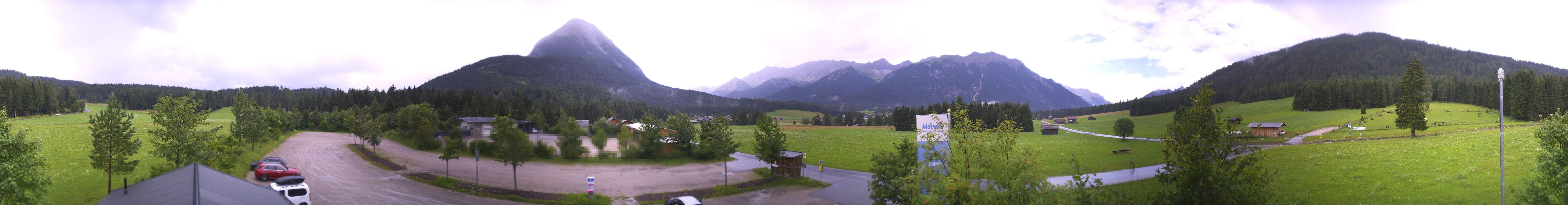 Archiv Foto Webcam Leutasch Moos - Rödlach Parkplatz