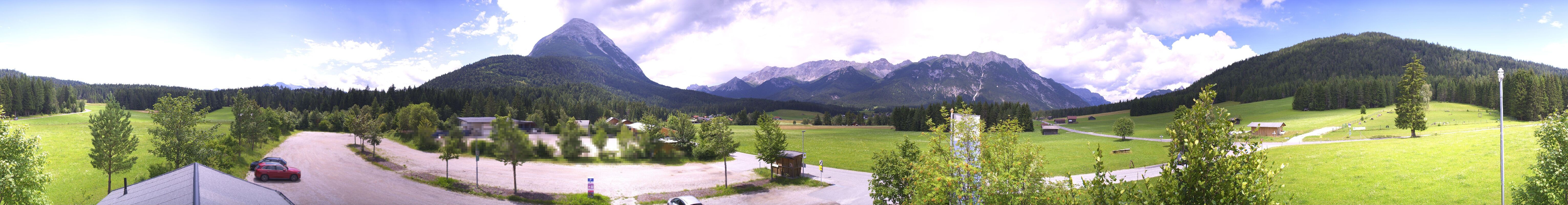 Archiv Foto Webcam Leutasch Moos - Rödlach Parkplatz