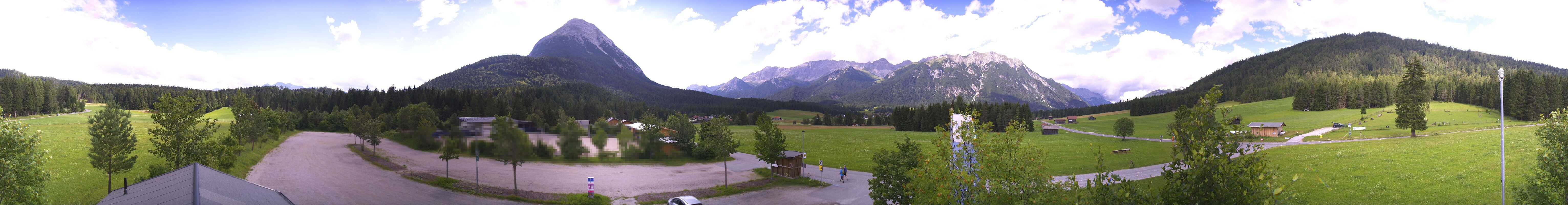 Archiv Foto Webcam Leutasch Moos - Rödlach Parkplatz