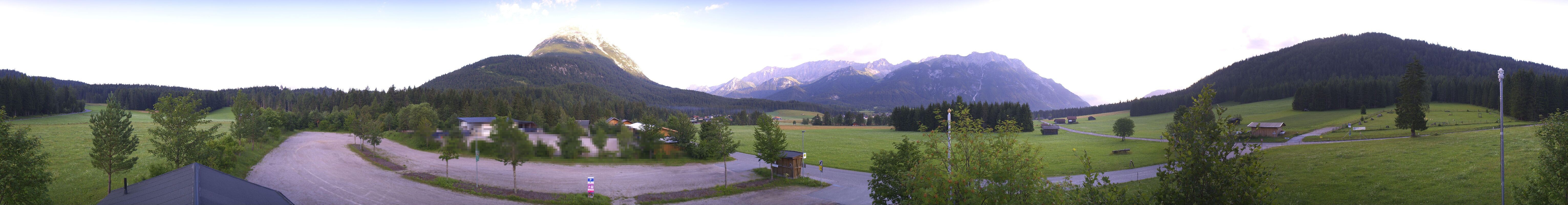 Archiv Foto Webcam Leutasch Moos - Rödlach Parkplatz