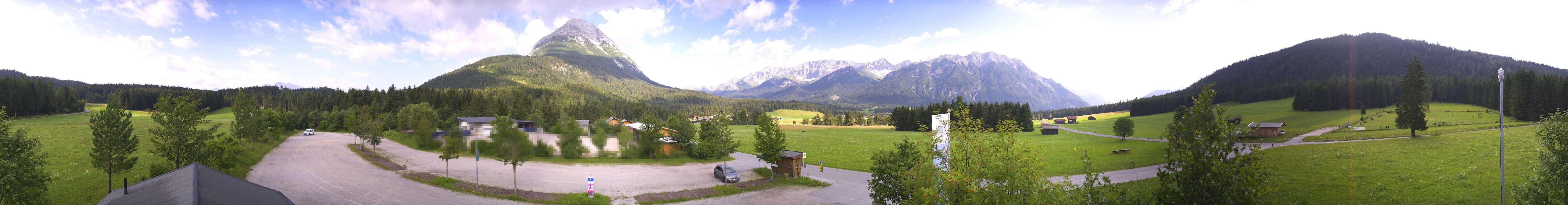 Archiv Foto Webcam Leutasch Moos - Rödlach Parkplatz
