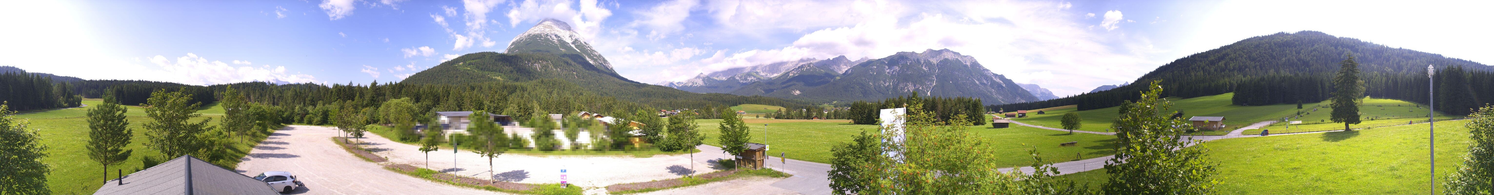 Archiv Foto Webcam Leutasch Moos - Rödlach Parkplatz