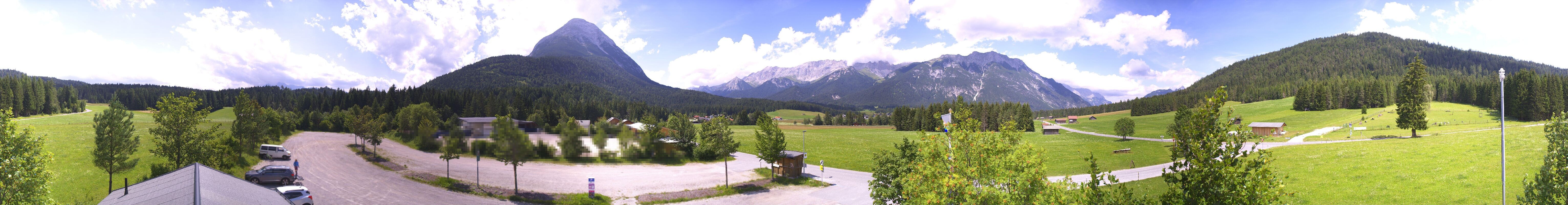 Archiv Foto Webcam Leutasch Moos - Rödlach Parkplatz
