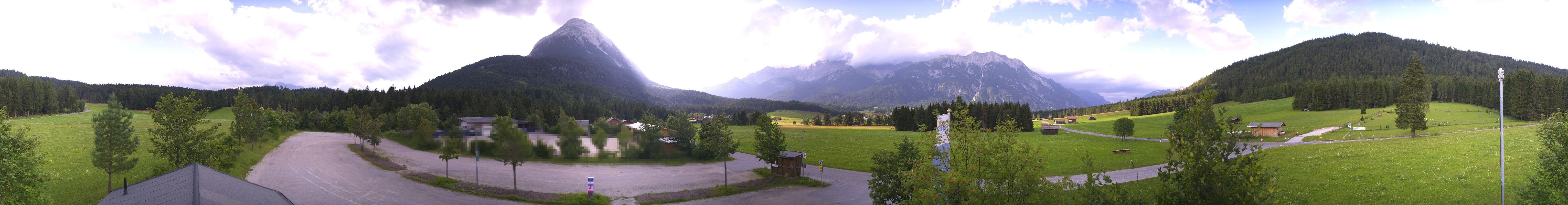 Archiv Foto Webcam Leutasch Moos - Rödlach Parkplatz