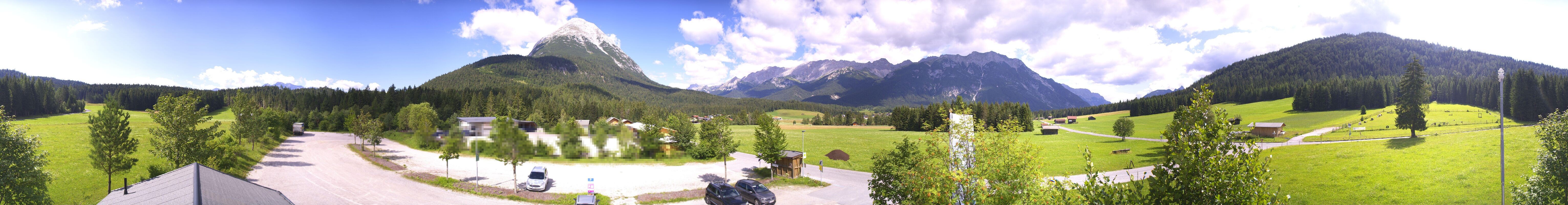 Archiv Foto Webcam Leutasch Moos - Rödlach Parkplatz
