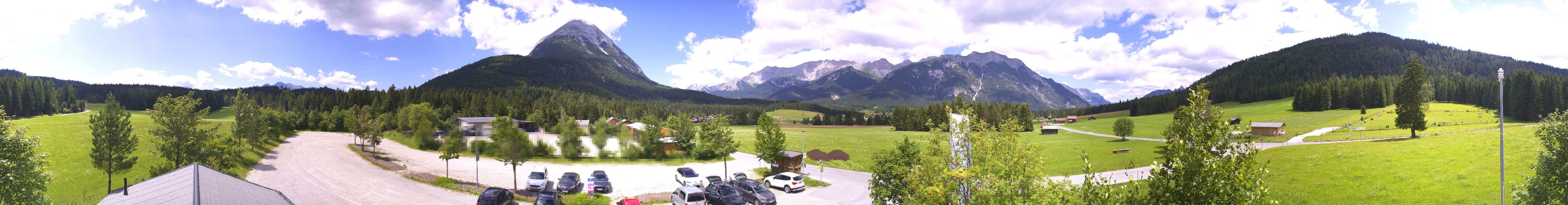 Archiv Foto Webcam Leutasch Moos - Rödlach Parkplatz