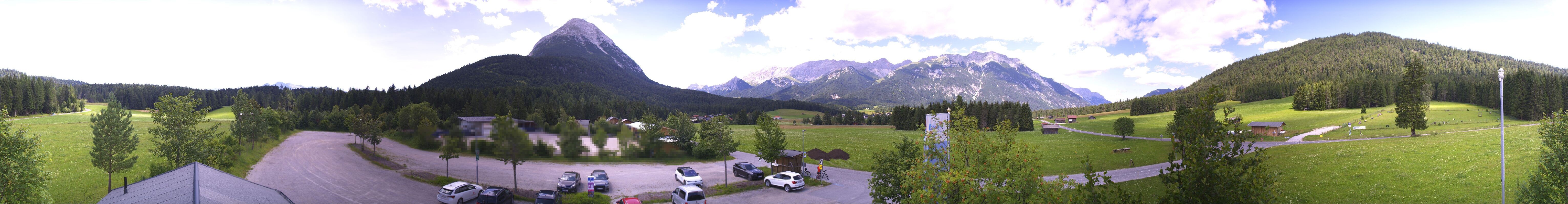 Archiv Foto Webcam Leutasch Moos - Rödlach Parkplatz