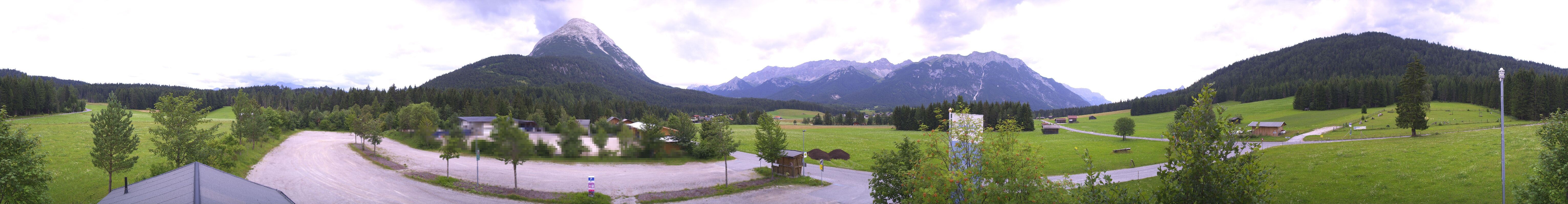 Archiv Foto Webcam Leutasch Moos - Rödlach Parkplatz