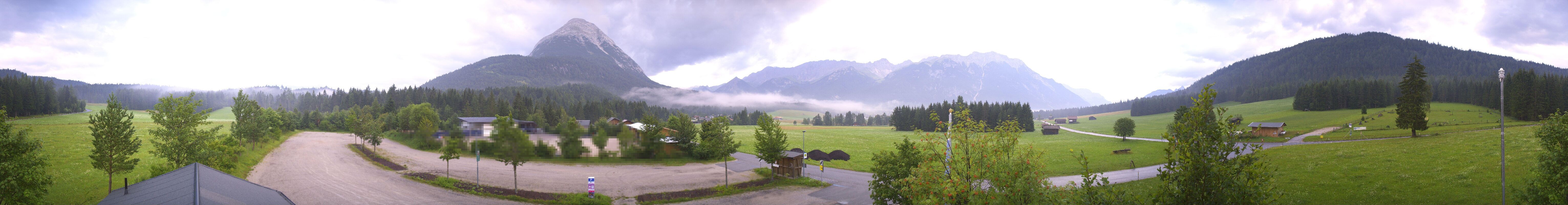 Archiv Foto Webcam Leutasch Moos - Rödlach Parkplatz