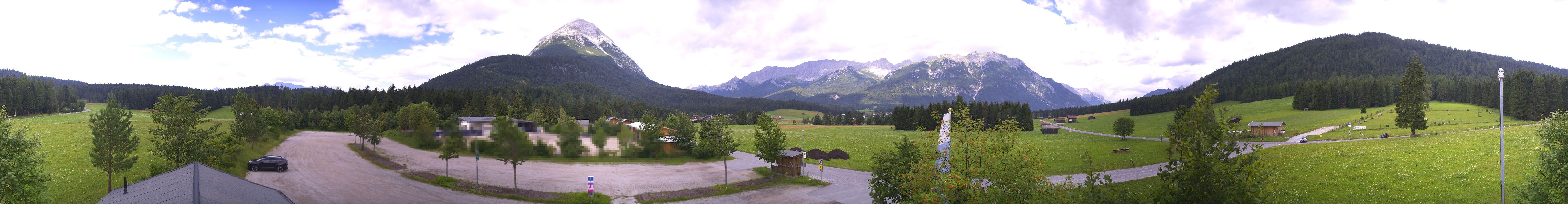 Archiv Foto Webcam Leutasch Moos - Rödlach Parkplatz
