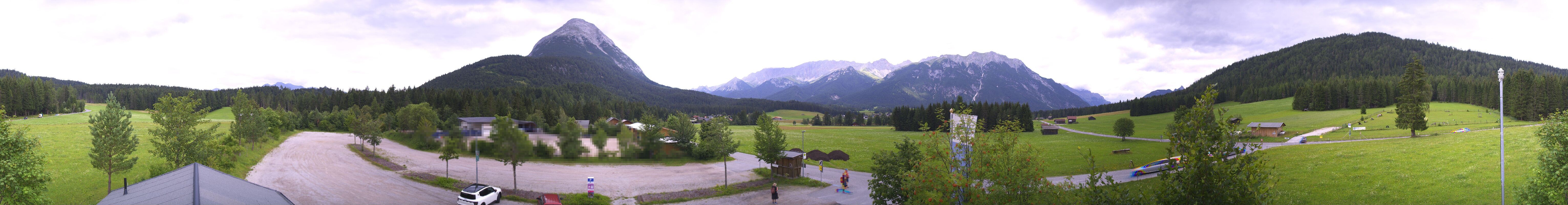Archiv Foto Webcam Leutasch Moos - Rödlach Parkplatz