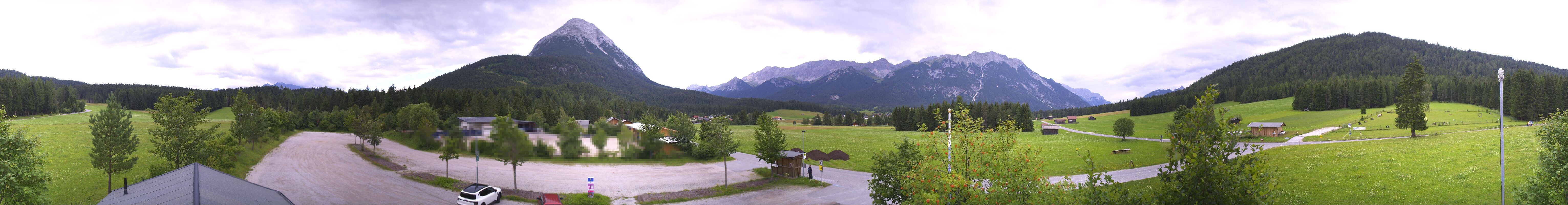 Archiv Foto Webcam Leutasch Moos - Rödlach Parkplatz